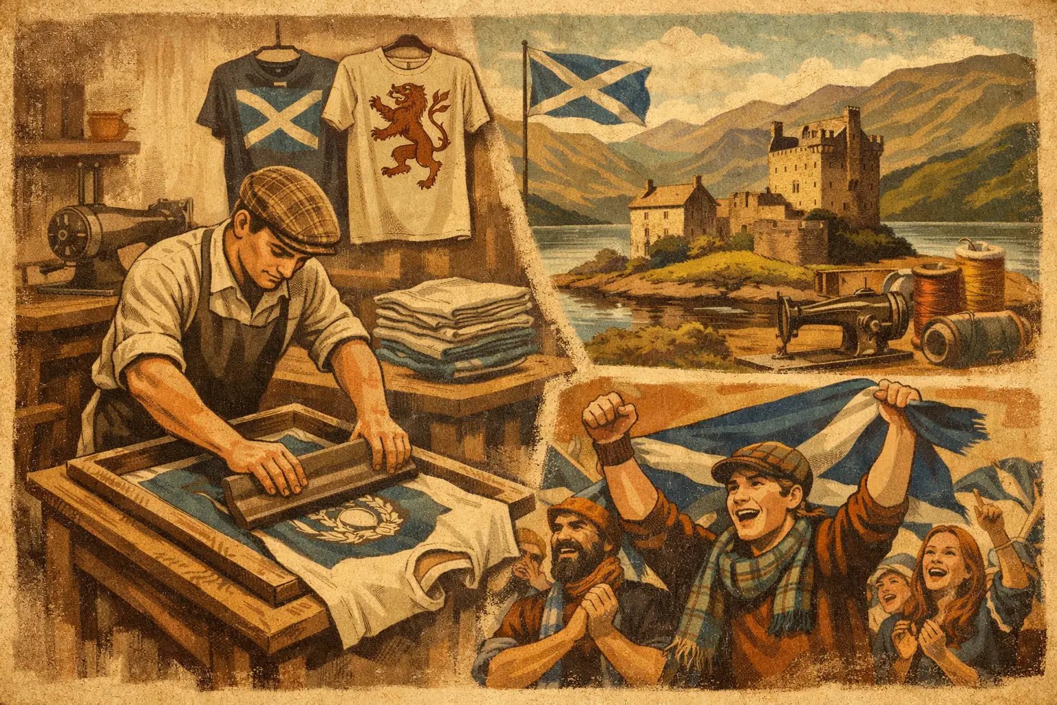 Scotland Fan Tees Printed in the UK